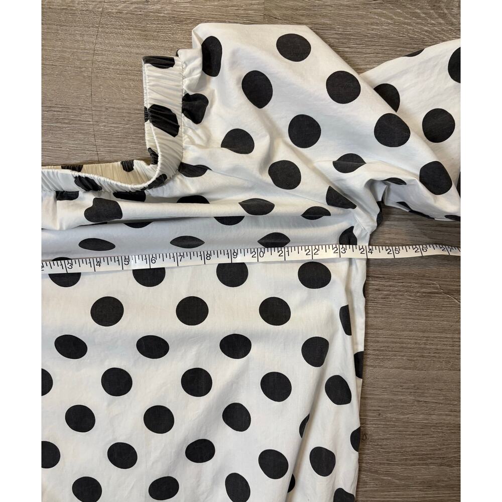 Uoozee Artsy Polka Dot Off Shoulder Tent Dress XL Lagenlook Kaftan Asymmetrical - Picture 11 of 14